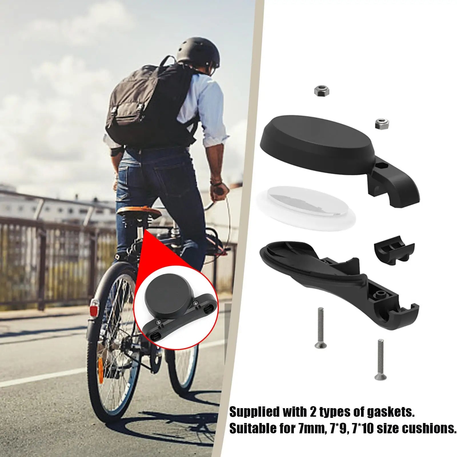 Mini Bike Holder Bracket Protective Air Tag Anti-theft Gps Tracking