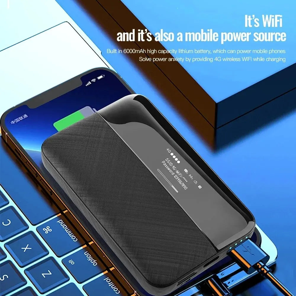 KuWFi 6000mAh Unlock 4G Pocket Wifi 150Mbps Portable Wireless Mobile