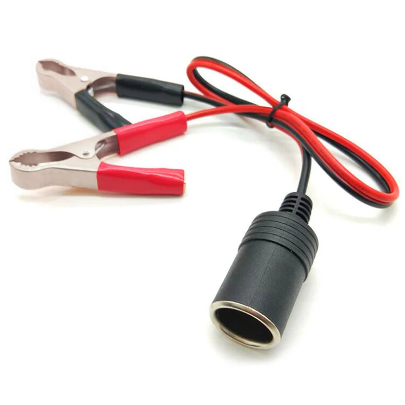 Car Battery Terminal Clip-on Cigarette Lighter Power Socket Adaptor