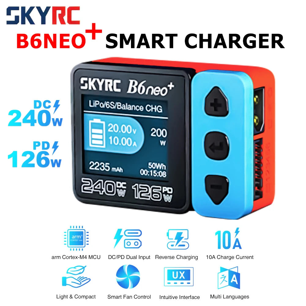 SKYRC B6neo+ Smart Charger High Power DC240W PD126W Multilanguage