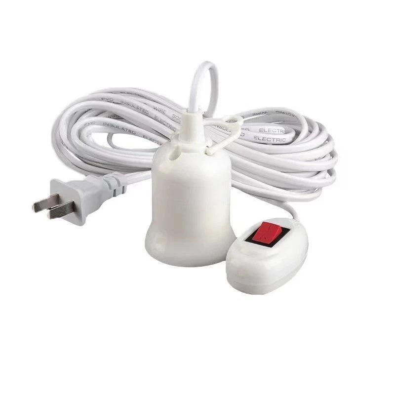 5/10m Lamp Bases Universal With Switch Led Bulb Socket Adapter E27