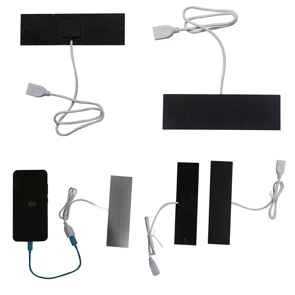 USB Solar Panel Charger Portable Battery Mobile Phone Charging Bank