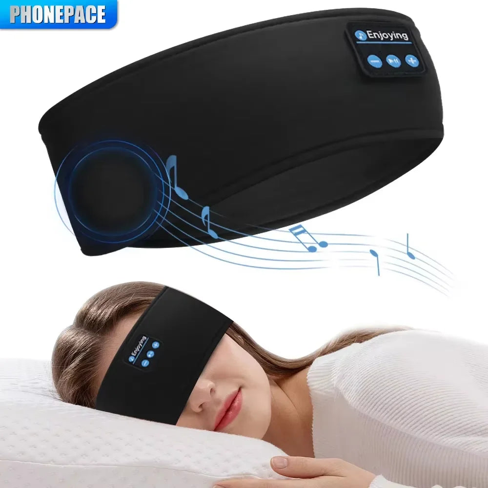 HOMEFISH BT Earphones Sports Sleeping Headband Elastic Wireless