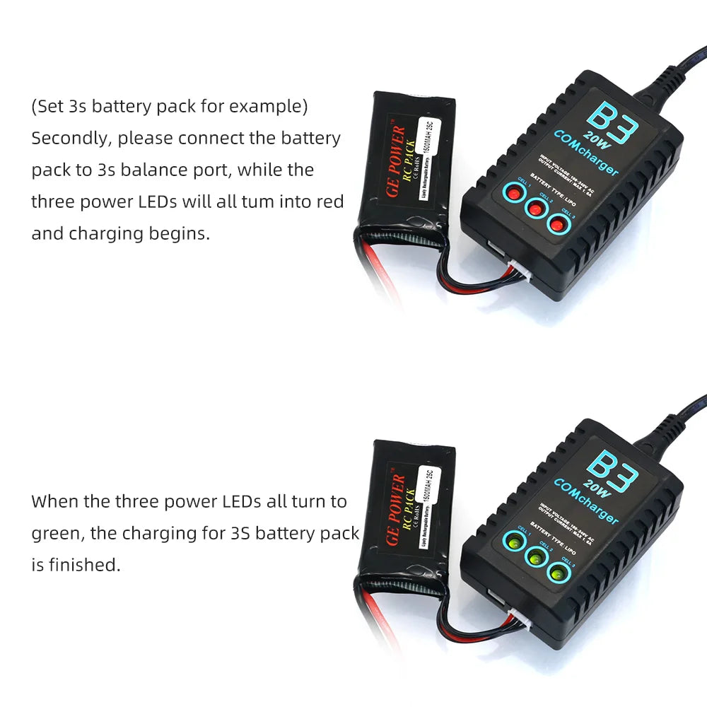 ComCharger Imax B3 20W 1.6A Compact Portable Battery Balance Charger
